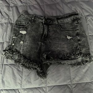 ripped jean shorts